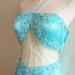 Y2K Sheer Beaded Sequined Mermaid Prom Dress